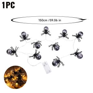 Halloween Spider String Light Battery Box Powered Outdoor Horror Decoration for Holiday Garden Yard Terrace Haunted House Decor