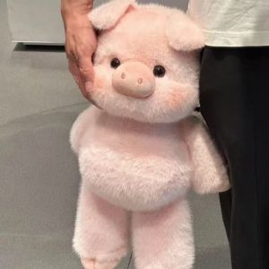 OURTOUR Soft Pig Stuffed Animal Plush Pillow Cute 17.7inch Plush Toy Creative Gift Emotional Support Stuffed Toys