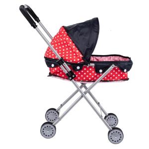 Child’s Pretend Play Stroller for Dolls with Thickened Oxford Cloth and Iron Frame Play Stroller
