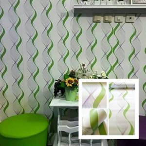 wallpaper dinding kamar tidur Wallpaper Walpaper Stiker Sticker Wallsticker Dinding Tembok Kamar Tidur Ruang Tamu Motif Segitiga Polka Gelombang