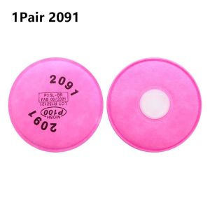 COOLSOOL 1Pair 2097/2091 Bông lọc Tấm che bụi Sợi chống kính Bộ lọc  nạ phòng độc Bền bỉ Dòng 6200 / 7502 / 7501 / 6800 Bộ lọc P100 Ngành công nghiệp phun sơn