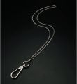 Lanyards for ID Badges Silver Chain Lanyard for Keys Stainless Steel Necklace ID Card Badge Holder. 
