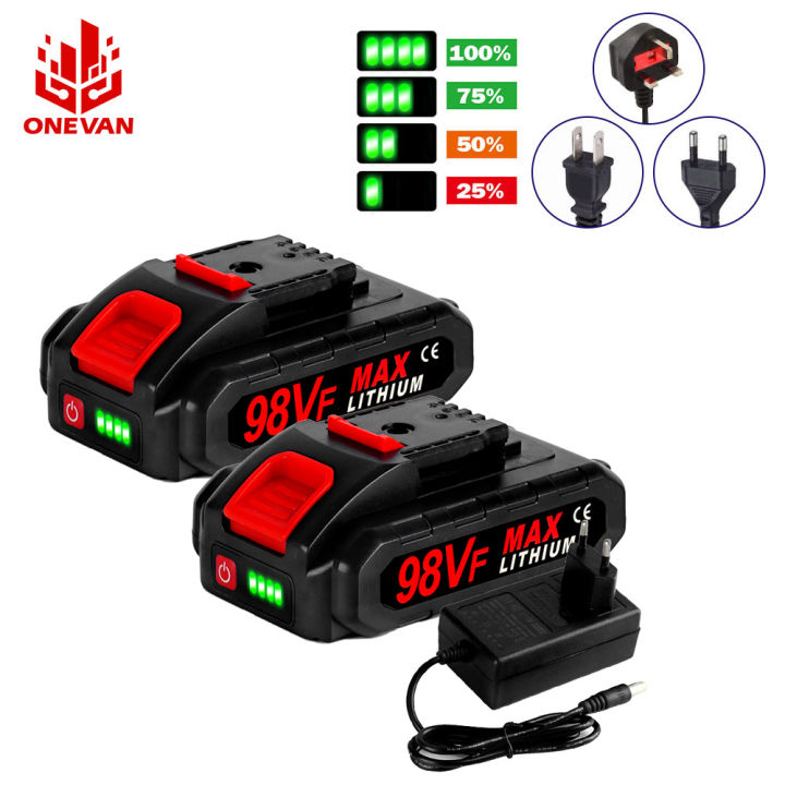 EU/UK/US Plug 98VF Lithium Ion Battery+Charger For Mini Electric Saw ...