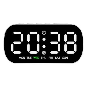 KINGTR Large Display Digital Alarm Clock 5 Levels Brightness Temperature Display Electronic Alarm Clock Portable Multi Functional Table Clock Date Display