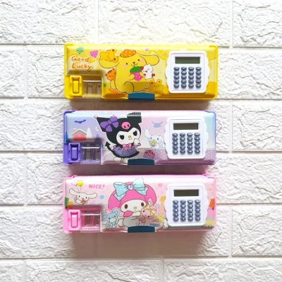 Kotak Pensil Magnet Kalkulator Karakter Fancy / Pencil Case CALCULATOR