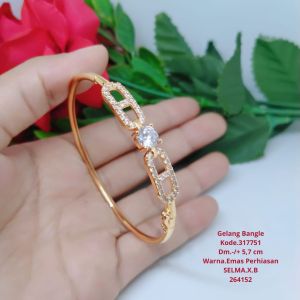 Selma Gelang Tangan Bangle Wanita Perhiasan Aksesoris Fashion Lapis Emas