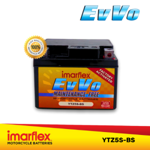 Maintenance Free Motorcycle Battery for Yamaha Sniper 150 - Imarflex EVVO YTZ5S-BS