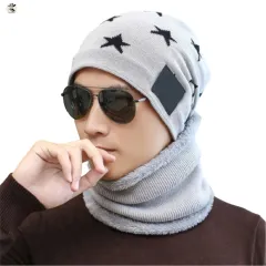 Men/boys Winter Hats And Neck Scarf Set Windproof Winter Outdoor