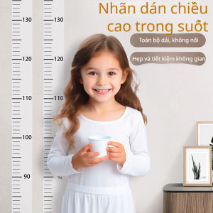 Height Chart For Kids Room/Wall Stickers/2 Meter Transparent Growth Ruler/Kids Height Measurement Sticker/Cartoon Design/Track Growth At Home