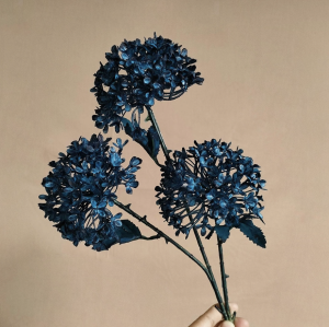 Artificial Flower Snowball Hydrangea 3 Head Bunga Palsu Plastik Buatan Dekorasi Hias