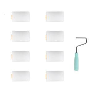 9pcs Foam Roller Set Interior Wall Paint Roller Easy Clean Paint Roller Mini Paint Roller set for Water Bases Paints