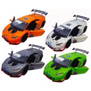 Diecast Mobil Mainan Miniatur Lamborghini Huracan LP620-2 Super Trofeo Miniature Balap Sport Car Die Cast Model 1:36 Souvenir Kado Pajangan