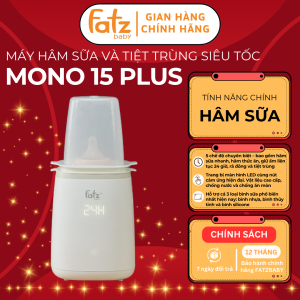Máy hâm sữa và tiệt trùng siêu tốc thông minh FATZ BABY Mono 15 Plus FB3006LD 5 chế độ chuyên biệt