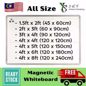Whiteboard Size 2x3 3x4 4x4 4x5 4x6 4x8 Magnetic White Board 1.5x2ft Magnetic Whiteboard For Refrigerator Whiteboard On Wheels - Lazada