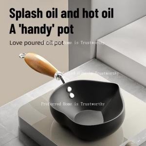 mv1 Suitable for Household Hot Oil Splashing Small Pots Pouring Frying Pans Small PotsIron Pots Z4H8K