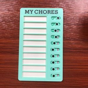 MUNCHX Plastic Chore Chart Erasable Sliding Type To Do List Board Portable Reusable Daily Schedule Planner Home Study