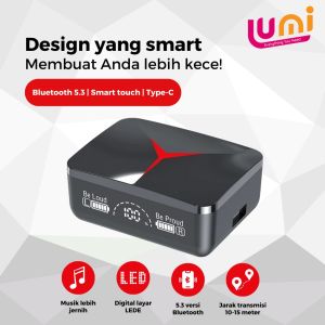 Earphone Bluetooth Wireless Full Bass Headset Bluetooth Jernih Model Kekinian TWS M90 PRO