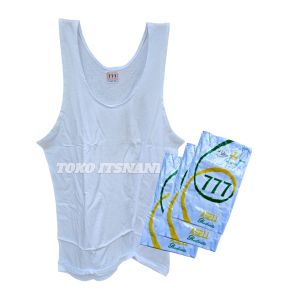 Singlet Pria 777 | Kaos Dalam Cowok Putih Polos Tali Besar Bahan Katun Lembut