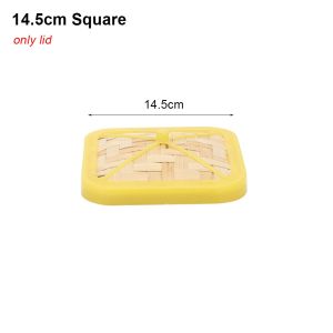 OPEAREY 1Pcs 13-30cm Nồi hấp bằng tre Đa chức năng Làm thủ công Đồ dùng nhà bếp Bền bỉ Có nắp Nồi hấp bánh bao Làm món ăn Trung Quốc