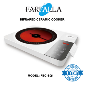 Farfalla FEC-SQ1 | 2000W Infrared Ceramic Cooker | Touch-Control Digital Display | Child Lock &Timer