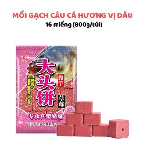 Mồi Gạch Câu Cá Mè Vị Dâu - Mồi Câu Cá Xả Ổ Câu Đài Tan Lâu - Mồi Câu Cá Mè Chép Tổng Hợp