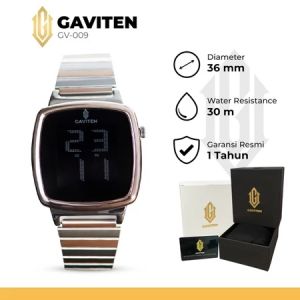 GAVITEN Jam Tangan Wanita Gaviten GV 009 Silver Rosegold Original Garansi Resmi 1 Tahun - Rantai