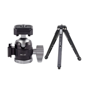 Height Adjustable Aluminum Alloy Tripods Stand For Desktop Photography 140mm 122g Portable