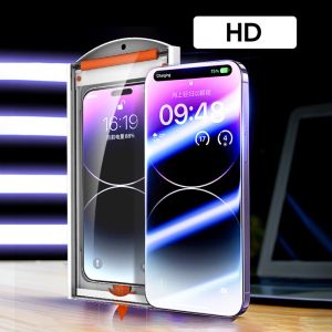 TBTIC Compatible For iPhone 14 Plus 13 12 Pro Max Tempered Glass Screen Protector Privacy HD Full Coverage Dust Proof With Alignment Tool Guide Installation