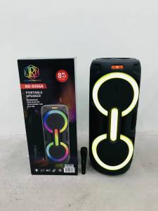 Red Diamond 8 x 2" Wireless Bluetooth Speaker with 1 Wired Mic & MIcrophone Input RGB LED Light (RD-8560A Series)