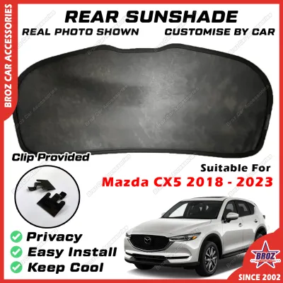 Custom Fit OEM Rear Windscreen Car Sunshade / Sunshades / Sun shade For Mazda CX-5 CX5 2018 - 2022 (1PC/SET) - Insert to Rear Windscreen Frame Edge Only (Good to Reduce Heat for Rear Passenger Comfort & More Privacy)