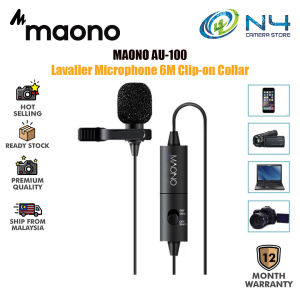 MAONO AU-100R / AU-100 / AU-102 Lavalier microphone metal Rechargeable Clip-on Lapel mic live streaming recording interview PC Phone Camera