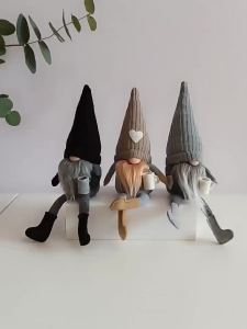 Independent Station Knitted Faceless Doll Hanging Legs Hand Grinding Coffee Christmas Holiday Decorations Home Daily Use Decoration