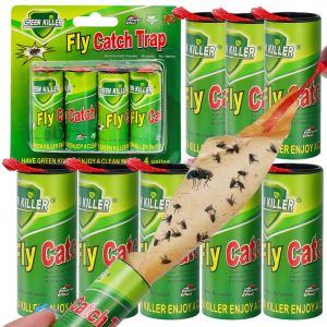 20/30Pcs Hanging Flypapers for Indoor / Strong Adhesive Fly Paper Strips / Fruit Fly Strips /  Mosquito Killer Fly Tape Catchers
