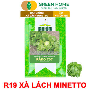 Hạt Giống Xà Lách MINETTO GreenHome Gói 2gr~1100 hạt Dễ Trồng Quanh Năm Năng Suất Cao R19
