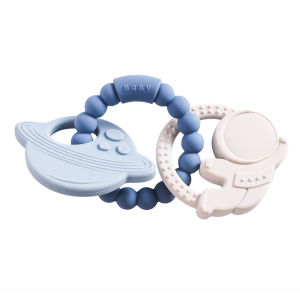 1pc Silicone TeetherFood Grade Baby 0-12 ToysToddlersTeething Ring Sensory ToysSilicone Planet Teether Bracelet Accessories
