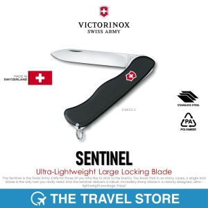 VICTORINOX Sentinel Ultra-Lightweight Large Locking Blade 0.8413.3 มีดพับ อเนกประสงค์