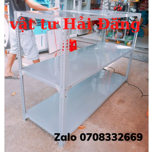 Kệ sắt V Lỗ 3 tầng mâm Rộng 40cm x dài từ 60cm đến 150cm Cao nhiều kích thước lựa chọnkệ sắt đa năng