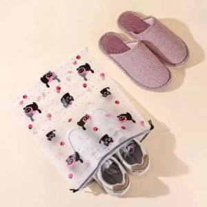 RBRY 10Pcs Waterproof Shoe Storage Bags Bow Rabbit Cartoon Shoe Organizer Set Portable Reusable Drawstring Bags