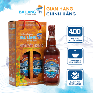 Nước Mắm Chắt Sành Ba Làng TH 400 Năm Truyền Thống Chai Thủy Tinh 500ml Combo 2 Chai
