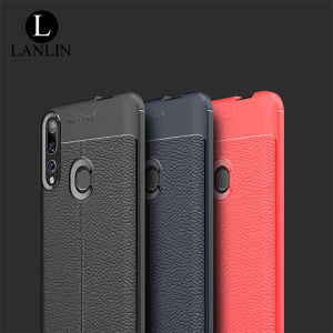 LANLIN For Huawei Y9 Prime 2019 Y9 2019 Phone Case Luxury Ultra Slim Leather Pattern Soft TPU Rubber Phone Case Shockproof Protective Bumper Casing Back Cover For Huawei Y9 2019 Case