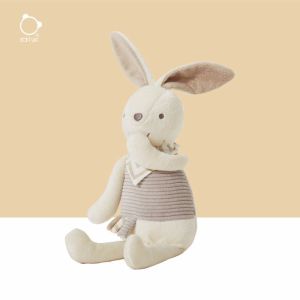 Thú bông Softlife cao cấp Thỏ yếm kẻ tai dài mềm mịn không xù lông