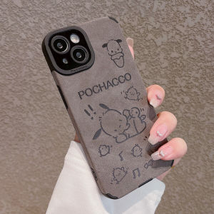 CrashStar เคสโทรศัพท์นุ่มหนังลายการ์ตูนน่ารักพร้อมสายคาดข้อมือสำหรับไอโฟน15 14 Pro Max 13 12 11 Pro Max กรอบโทรศัพท์สีดำแฟชั่นพร้อมเลนส์คลุมทั้งหมดป้องกันกล้อง