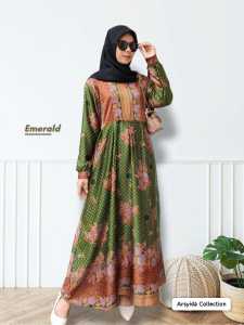 GAMIS BATIK MUSLIMAT NU SERAGAM BATIK NU / BAJU PENGANJIAN GAMIS MUSLIMAT FATAYAT SEMI SUTERA