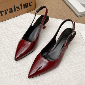 [Free Shipping] Elegant Pointed-Toe High-Heeled Sandals For Women New Spring/Summer Collection Featuring A Closed-Toe Design Ankle Straps And A Single-Strap Style Fashionable Sandals For Women