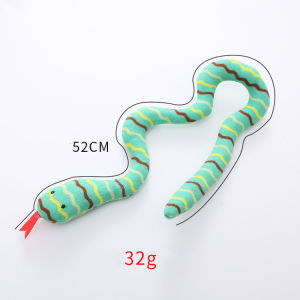 Cat Chew Toy Fabric Snake Teaser With Catnip Bite Chase Interactive Pet Toy