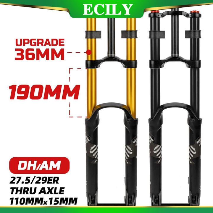 ECILY MTB Boost Fork Mountain Bike DH AM Suspension Air Resilience