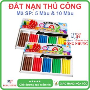 [SALE] Bộ đất nặn 5 màu / 10 màu cao cấp kèm cây tạo hình giúp bé thỏa sức sáng tạo mà không sợ dính tay
