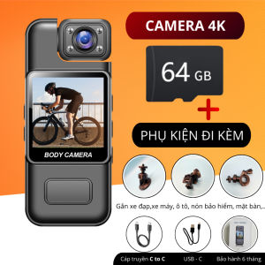 Camera hành trình 4K quay phim 9 tiếng màng hình HD sạc nhanh - Máy quay phim cầm tay mini ( Video + Chụp + Ghi Âm )