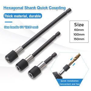 Hex Shank Drill Bits Adapter 60mm 100mm 150mm Screwdriver Impact Driver Adaptor Quick Change