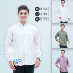 Baju koko pria lengan panjang baju koko hadroh pria muslim lengan panjang baju koko dewasa langan panjang terbaru
